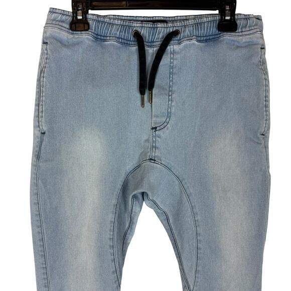 Zanerobe Sureshot Jogger Men's 32 Blue Denim Stretch High-Rise Drawstring Waist - Picture 3 of 16